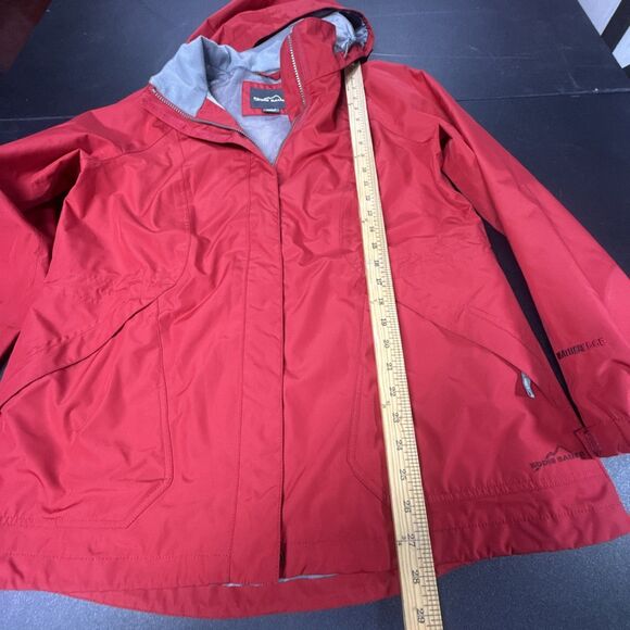 Eddie Bauer Hooded Jacket Womens PXL Red Pockets WeatherEdge Outdoors - Picture 5 of 7